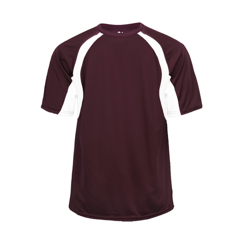 Badger Sport Hook Tee (414400-027104), Color 'Maroon/White'